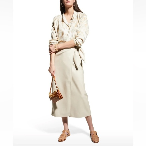 Johnny Was Calme Relaxed Boxy Button Up Blouse Creak Long Sleeve Tie Dye XS - Picture 3 of 11